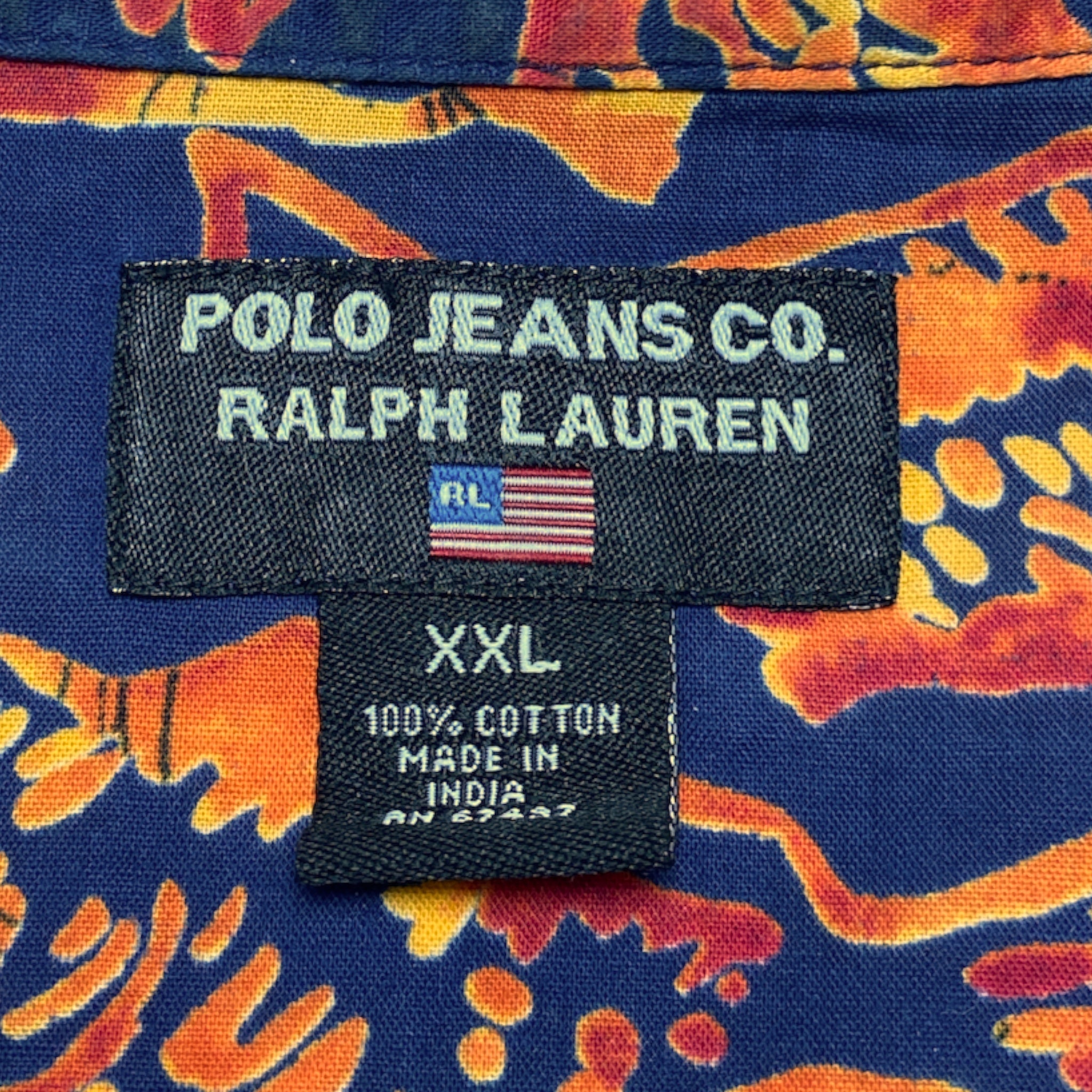 POLO JEANS Co. RALPH LAUREN Hawaian Aloha Shirt COTTON