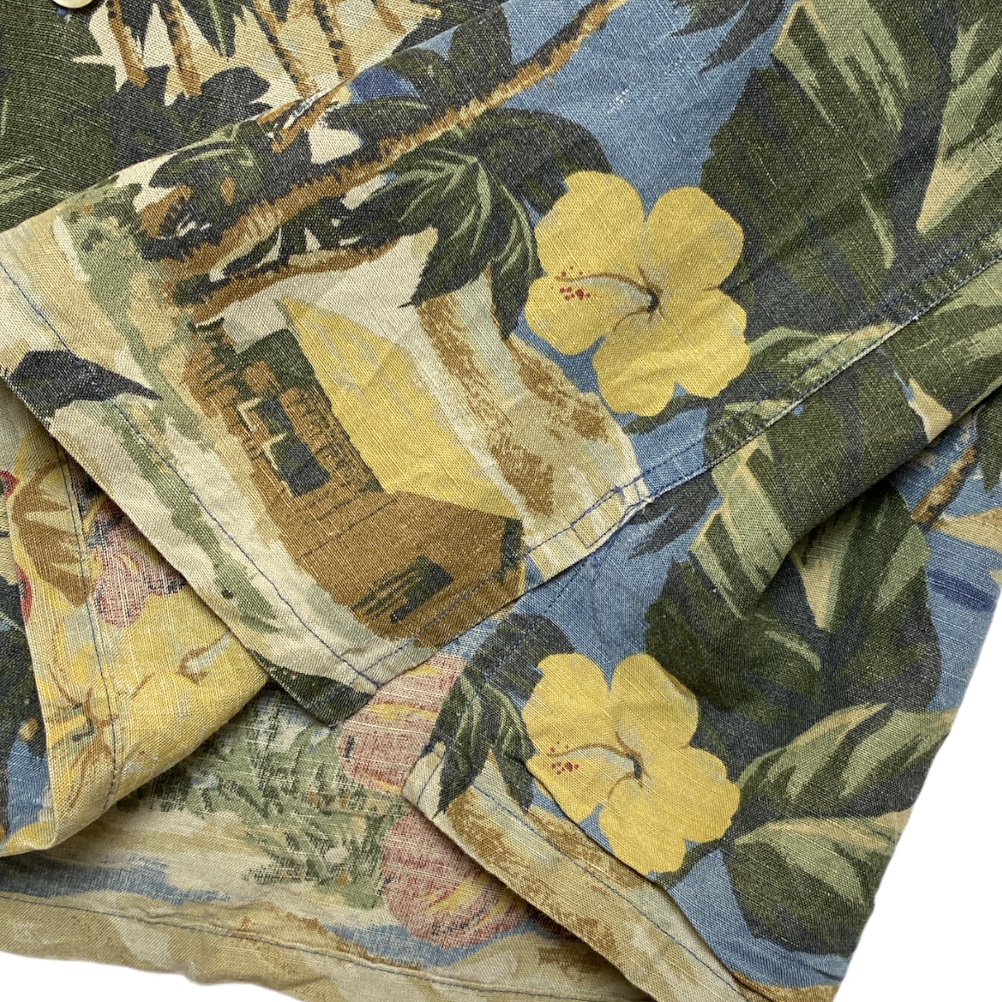 nautica Hawaiian Aloha Shirt LINE RAYON