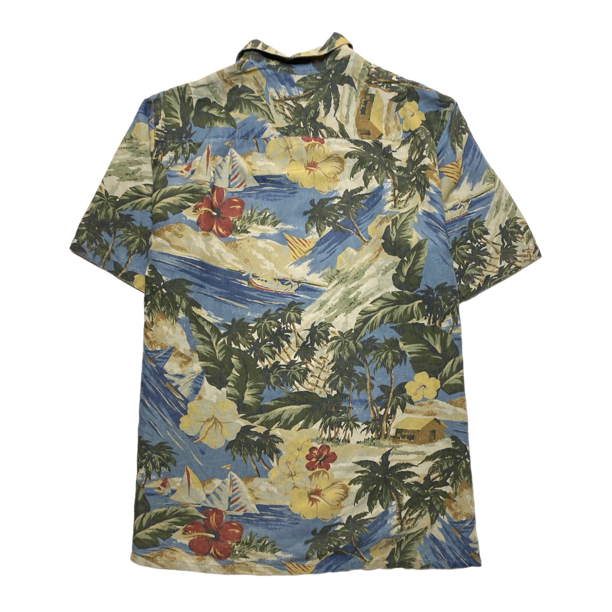 nautica Hawaiian Aloha Shirt LINE RAYON