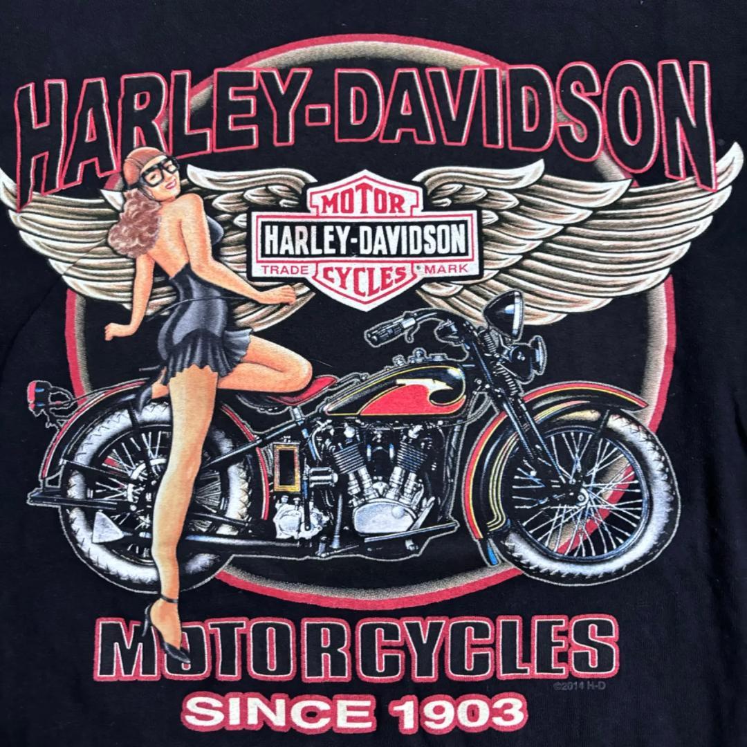 Harley Davidson Tee Pinup Girl Made in USA