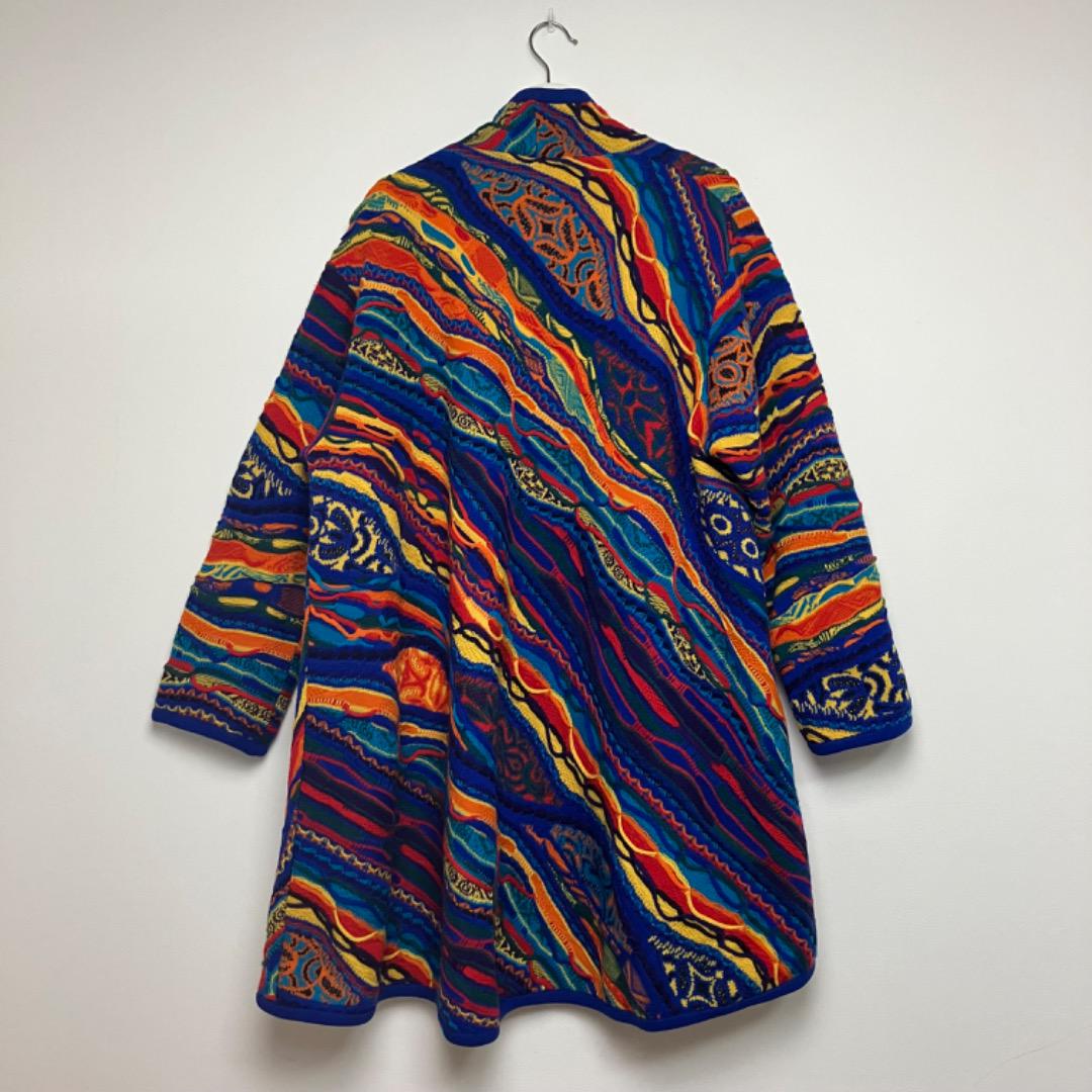 Special Vintage COOGI Wool 3D Knit Loose  Gown Coat