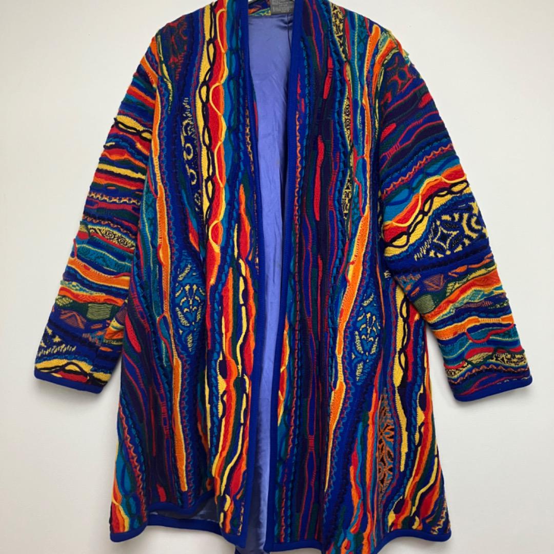 Special Vintage COOGI Wool 3D Knit Loose  Gown Coat