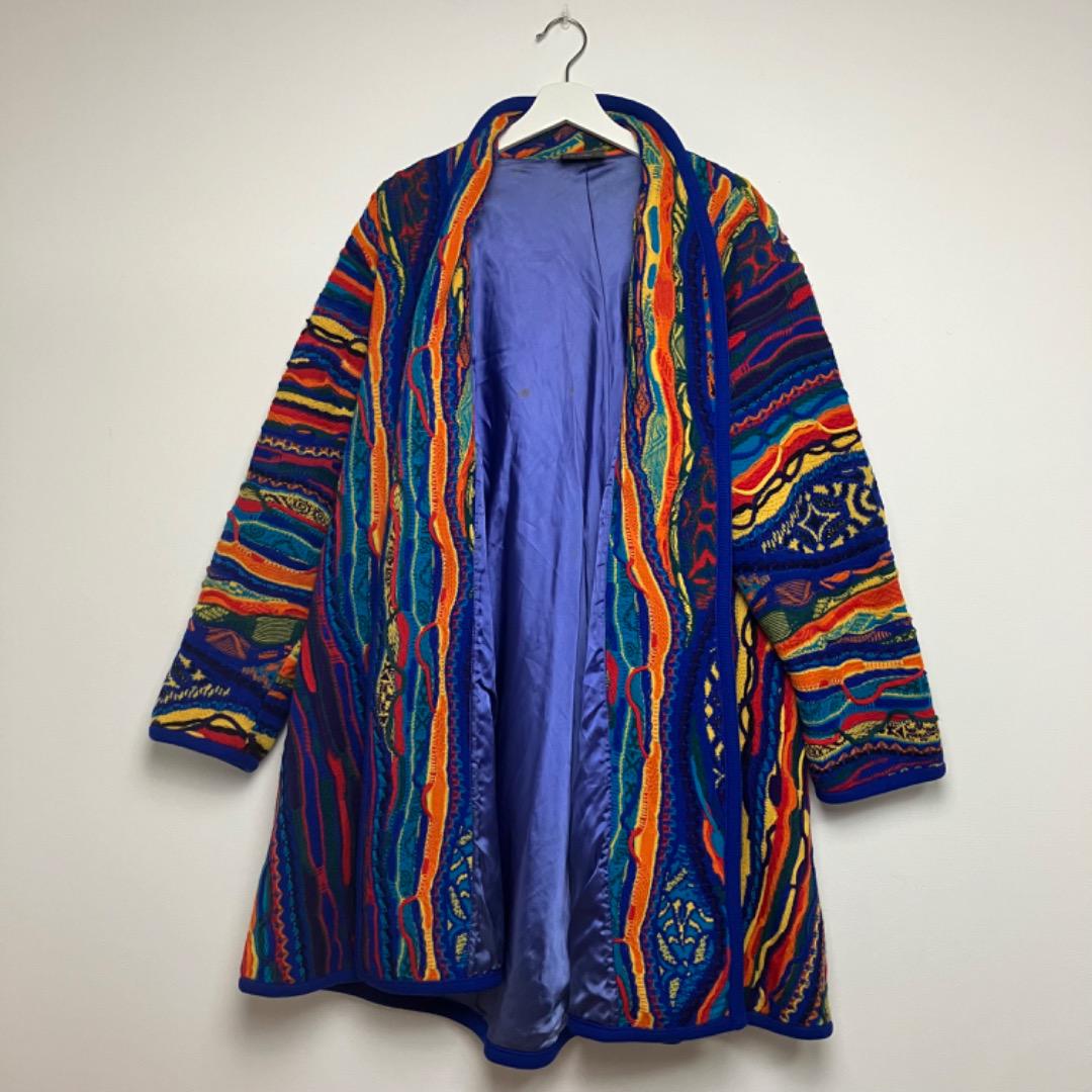 Special Vintage COOGI Wool 3D Knit Loose  Gown Coat