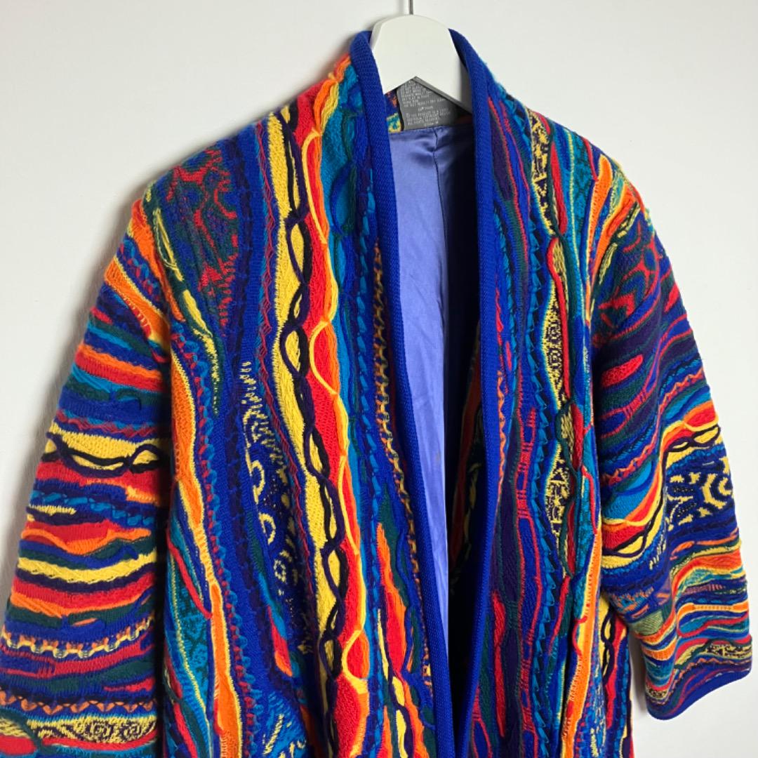 Special Vintage COOGI Wool 3D Knit Loose  Gown Coat